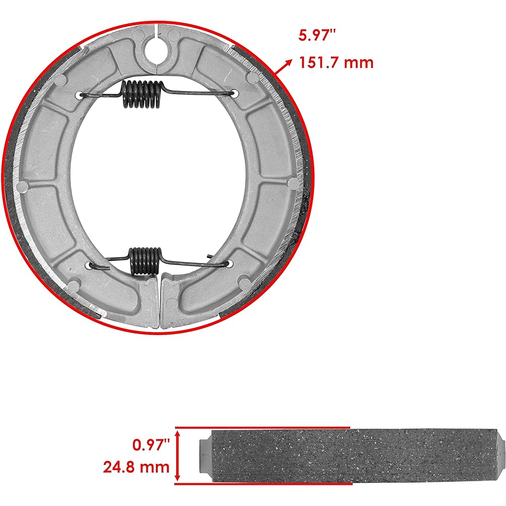 Caltric Front & Rear Brake Pad Shoes Compatible with Yamaha Bear Tracker 250 Yfm250 Yfm-250 Yfm 250 2000-2004