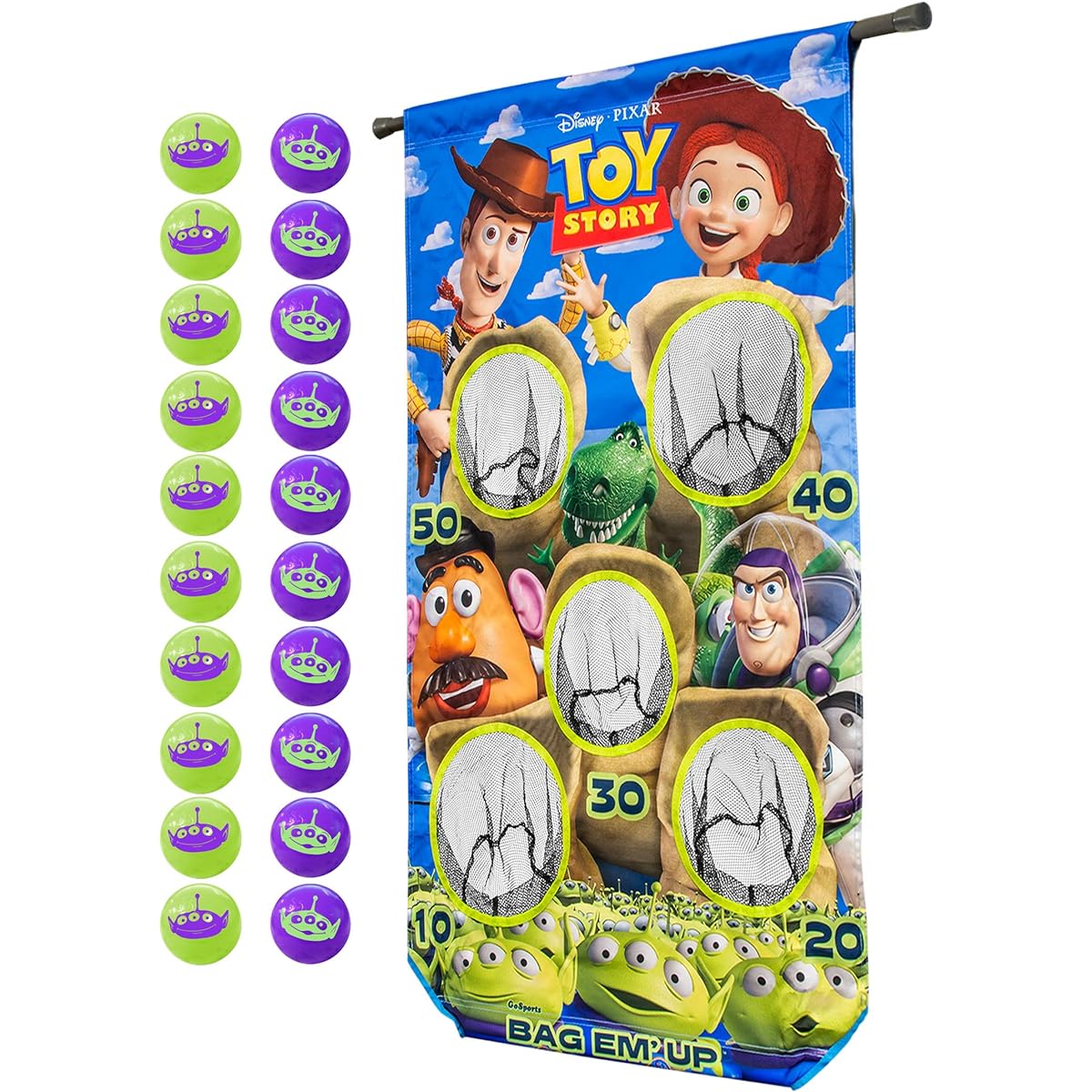 GoSports Disney Pixar Indoor Toss Game – Family Fun for Kids and Adults - Choose Frozen 2, Finding Nemo, Cars, Toy Story and More