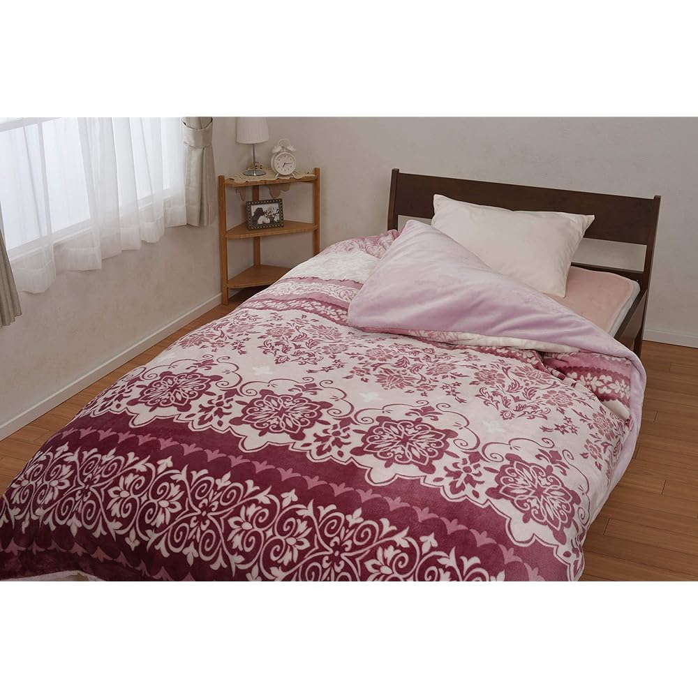 nishikawa [Nishikawa] Duvet Cover Pink Queen Long 210 x 210 cm Washable Warm Duvet Cover Can also be used as a blanket Does not slip easily FN-OH-QL
