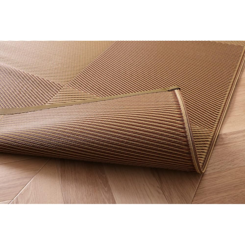 Ikehiko Corporation Rug Carpet Mat Raftel Beige Approx. 352 x 261 cm [6 Tatami Edo Room] Made in Japan Washable Outdoor Durable Leisure Natural Mat #2116506