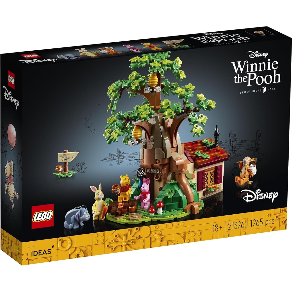 LEGO Ideas Winnie the Pooh Christmas Present Christmas 21326 Toy Blocks Present Interior Boys Girls Adults