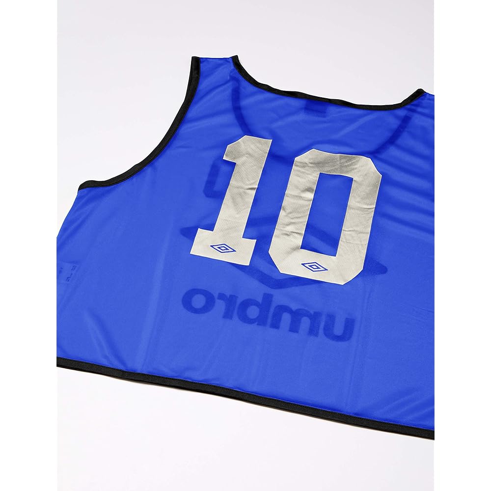 [Umbro] Bibs Set of 10, Numbered, with Bag, Soccer, Futsal, Basketball, Practice, Club Activities, Unisex BLU FREE