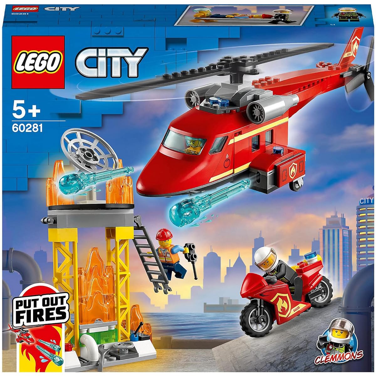 LEGO City Fire Rescue Helicopter 60281 Toy Blocks Gift Fire Helicopter Boys Girls Ages 5 and up
