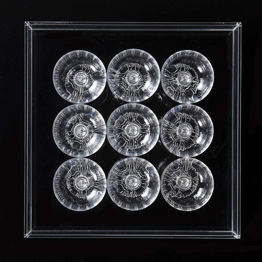Suntory Marketing Champagne Tower Stand for 3 and 4 Tiers Square Clear Approx. Width 36 x Depth 36 x Height 6 cm x Thickness 5 mm 163-60