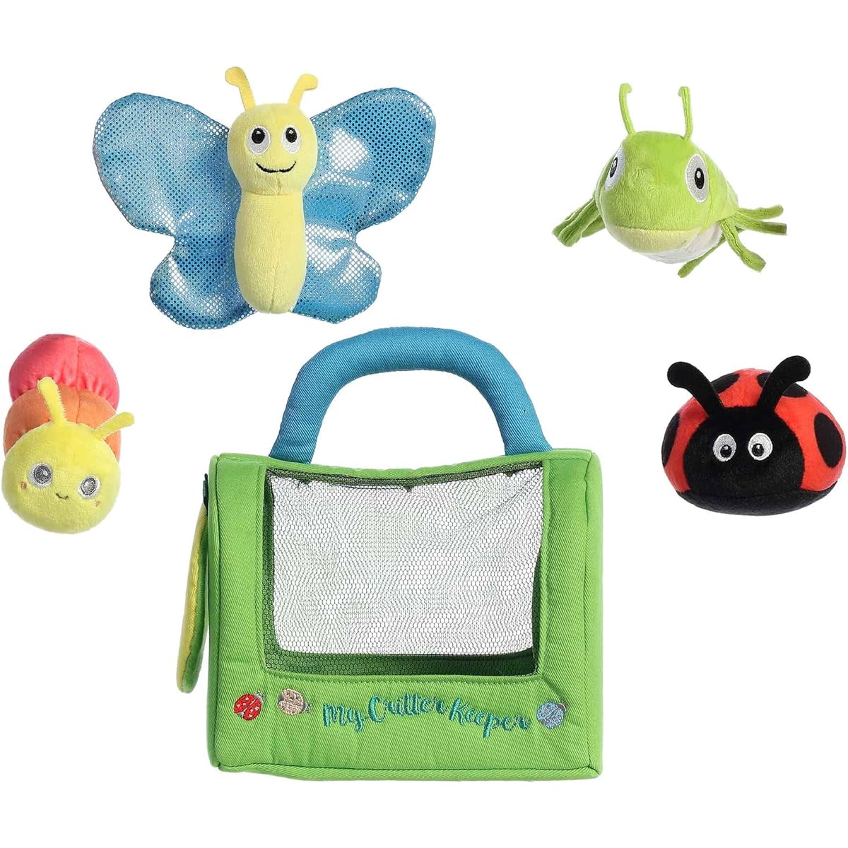 ebba™ Engaging Baby Talk™ My Critter Keeper™ Baby Plush Toy - Sensory Delight - Interactive Learning - Multicolor 8 Inch
