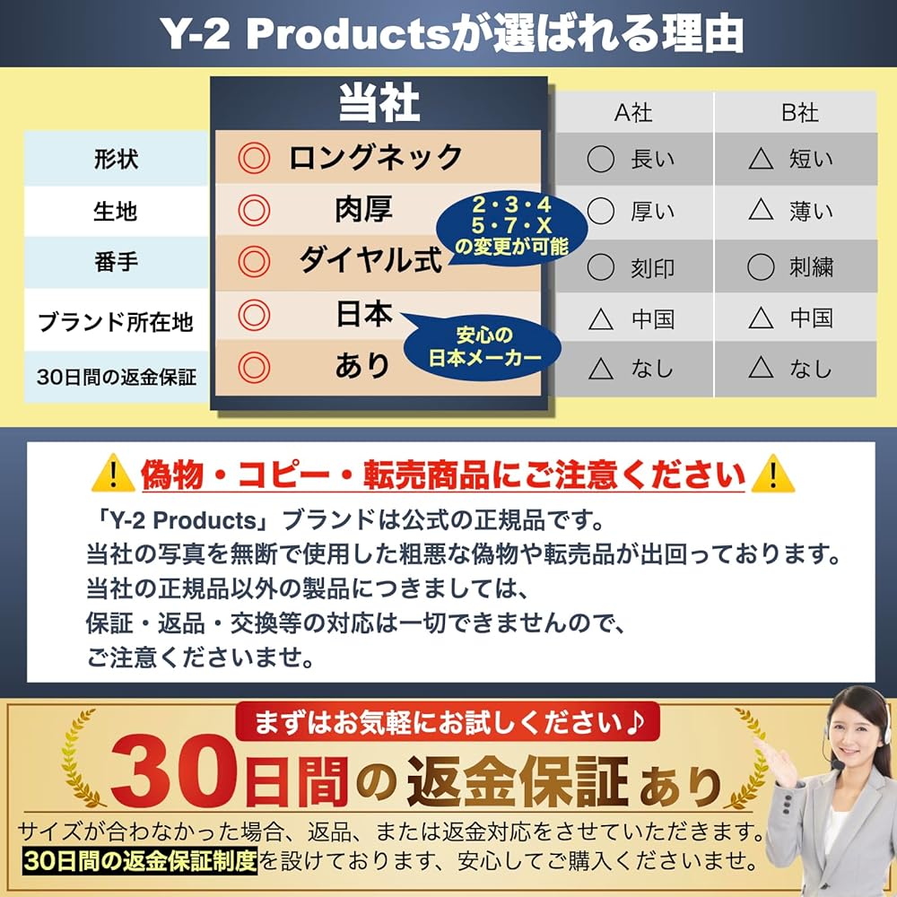[Teaching Pro Recommended] Y-2 Products Golf Head Cover Utility Driver 3 Piece Set (135) with Number Tag Long Neck