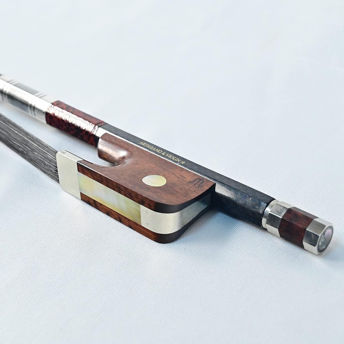 ARTIGIANO&VIOLIN Snake Wood Frog Carbon Fiber Double Bass Bow French Style AW-205