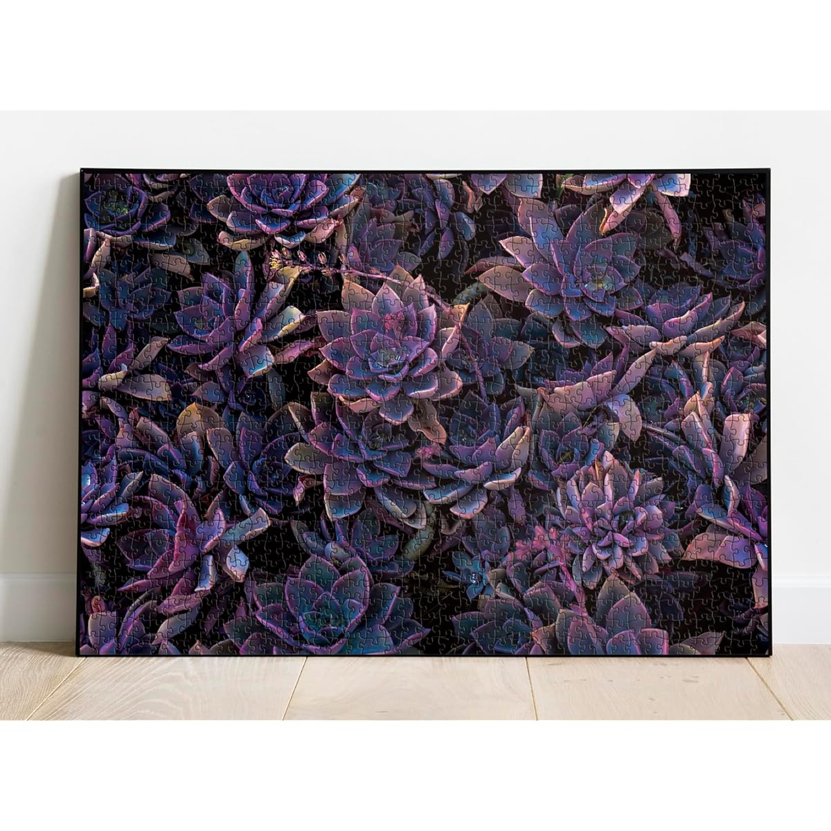Impossible Purple Succulents Puzzle 1000 Pieces Difficult Puzzle for Adults Challenging Plants Jigsaw Puzzle Succulents Gifts