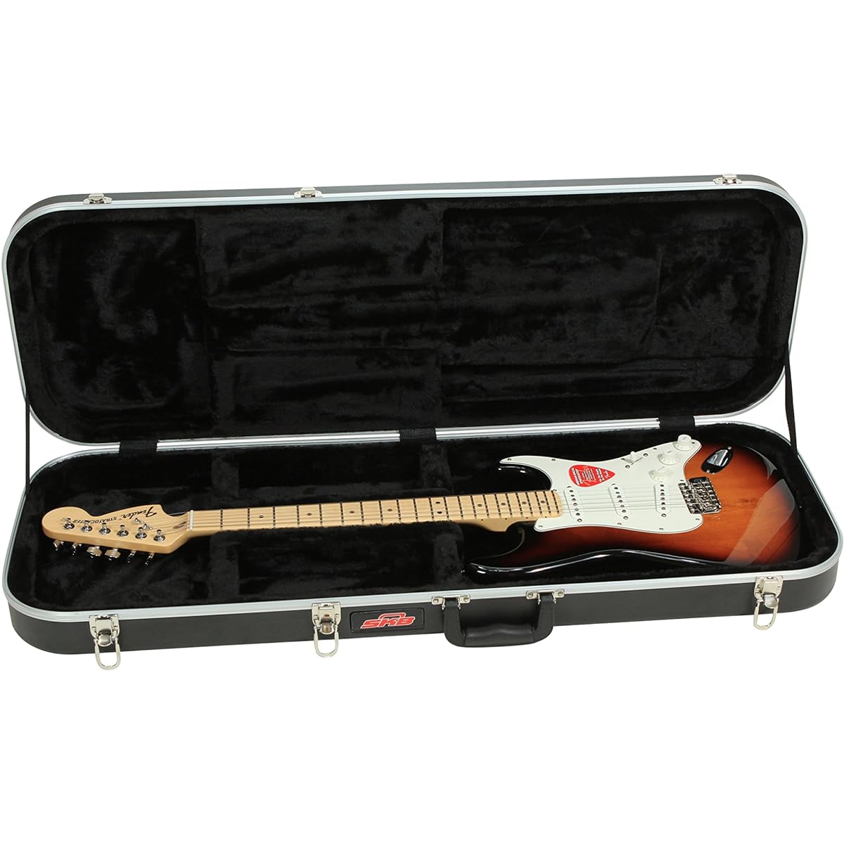 SKB Electric Guitar Rectangular Hard Shell, Standard Latch, Handle