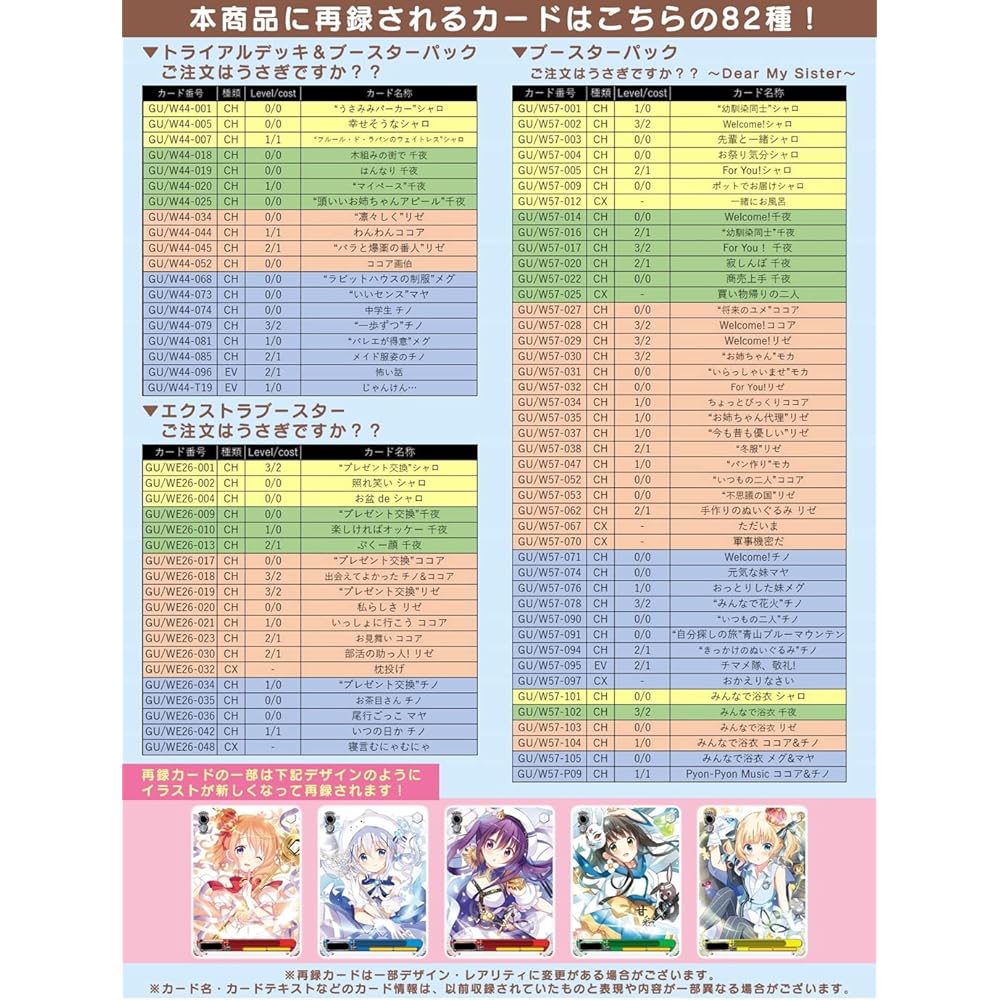 Weiss Schwarz Booster Pack Is the Order a Rabbit? Re:Edit BOX