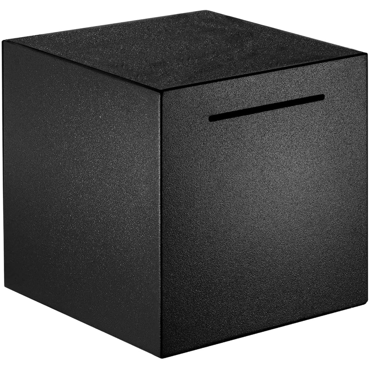 Adult Piggy Bank Stainless Steel Piggy Bank Need to Open Money Saving Box Black 4.7 Inch