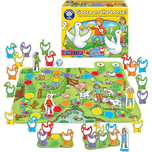 Orchard Toys Goose on the Loose, Family Board Game, Family Fun, Educational Colour Matching Game, For Kids Age 4+