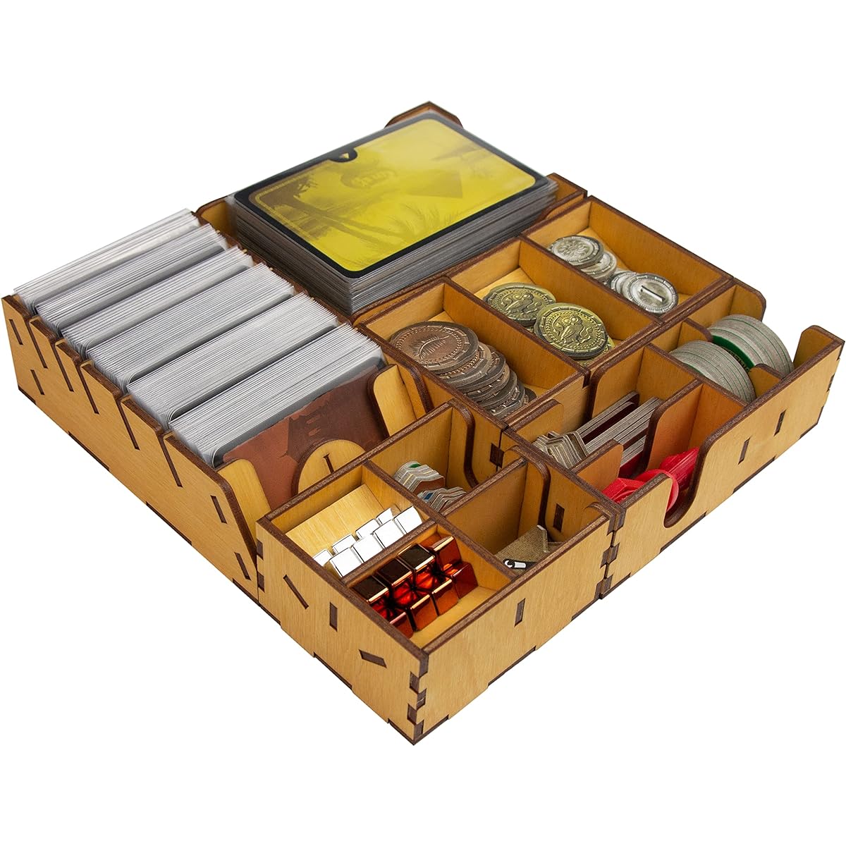 SMONEX Organizer Compatible with Duel of the Seven Wonders Pantheon and Duel of the Seven Wonders of Agora Expansion - Compact Board Game Organizer Box - Strategy Board Game Accessory