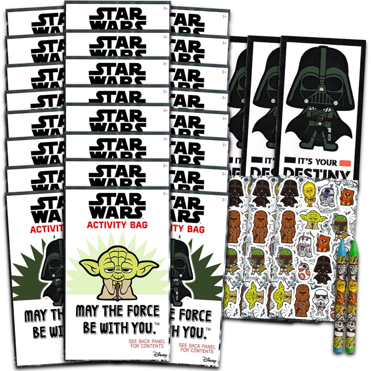 Star Wars Birthday Party Favors Set - Includes 24 Star Wars Play Packs | Mini Coloring Books/Stickers and More for Goodie Bags (Star Wars Party Supplies)