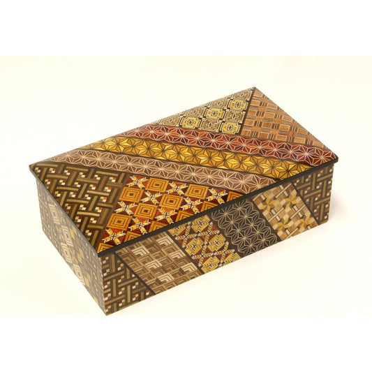 Parquet 8-inch two-tiered jewelry box, small parquet