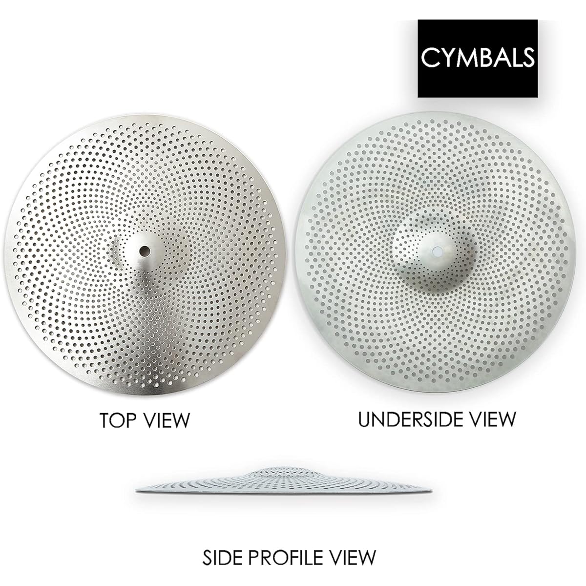 Low Volume 12 Inch Splash Cymbal 12 Inch Practice Splash Cymbal Quiet Splash Cymbal (Silver)