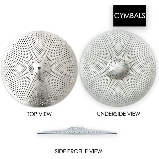 Low Volume 12 Inch Splash Cymbal 12 Inch Practice Splash Cymbal Quiet Splash Cymbal (Silver)