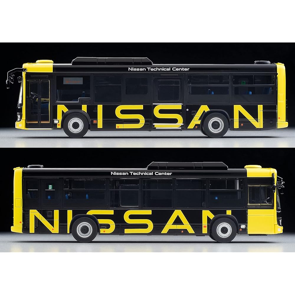 TOMYTEC Tomica Limited Vintage Neo 1/64 LV-N245e Isuzu Elga Nissan Shuttle Bus Ikazuchi Yellow/Black Finished Product