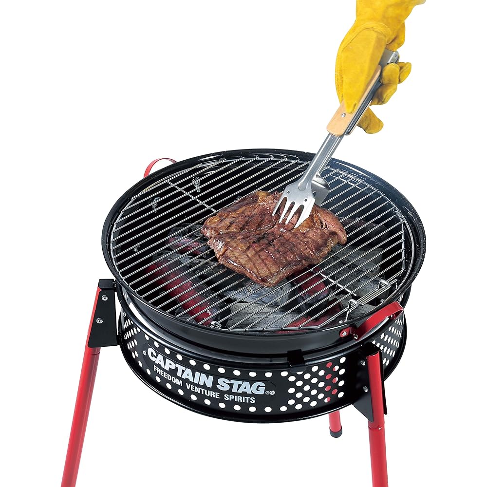 CAPTAIN STAG Barbecue Cooking BBQ Multi-Tool 4 [Tongs/Fork/Turner/Bottle Opener] Storage Case Included UG-3287 Silver