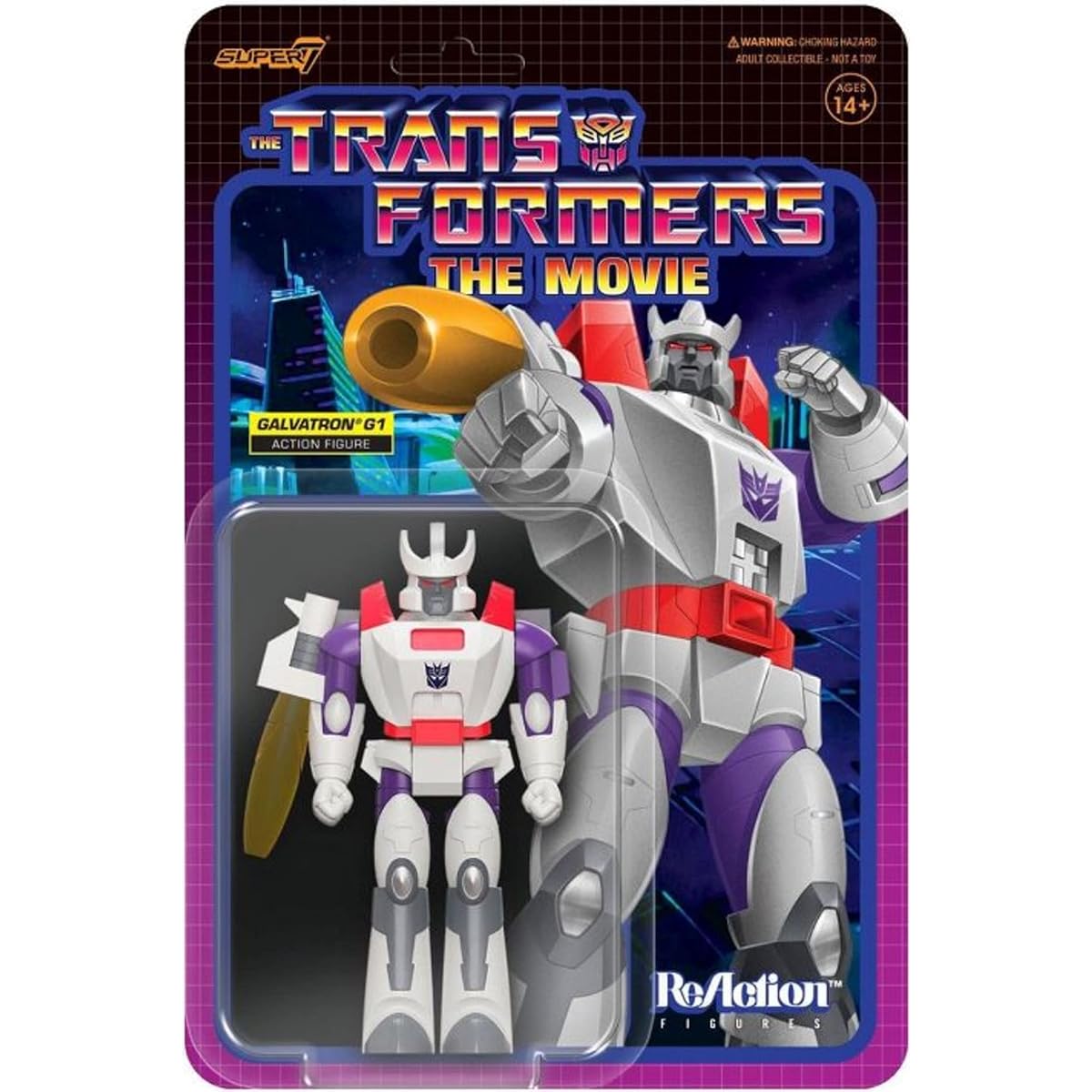 Super 7 Limited Reaction Figure Galvatron G1 Transformers THE MOVIE WAVE 4 - (RE-TRANSRSS-GVT-02)