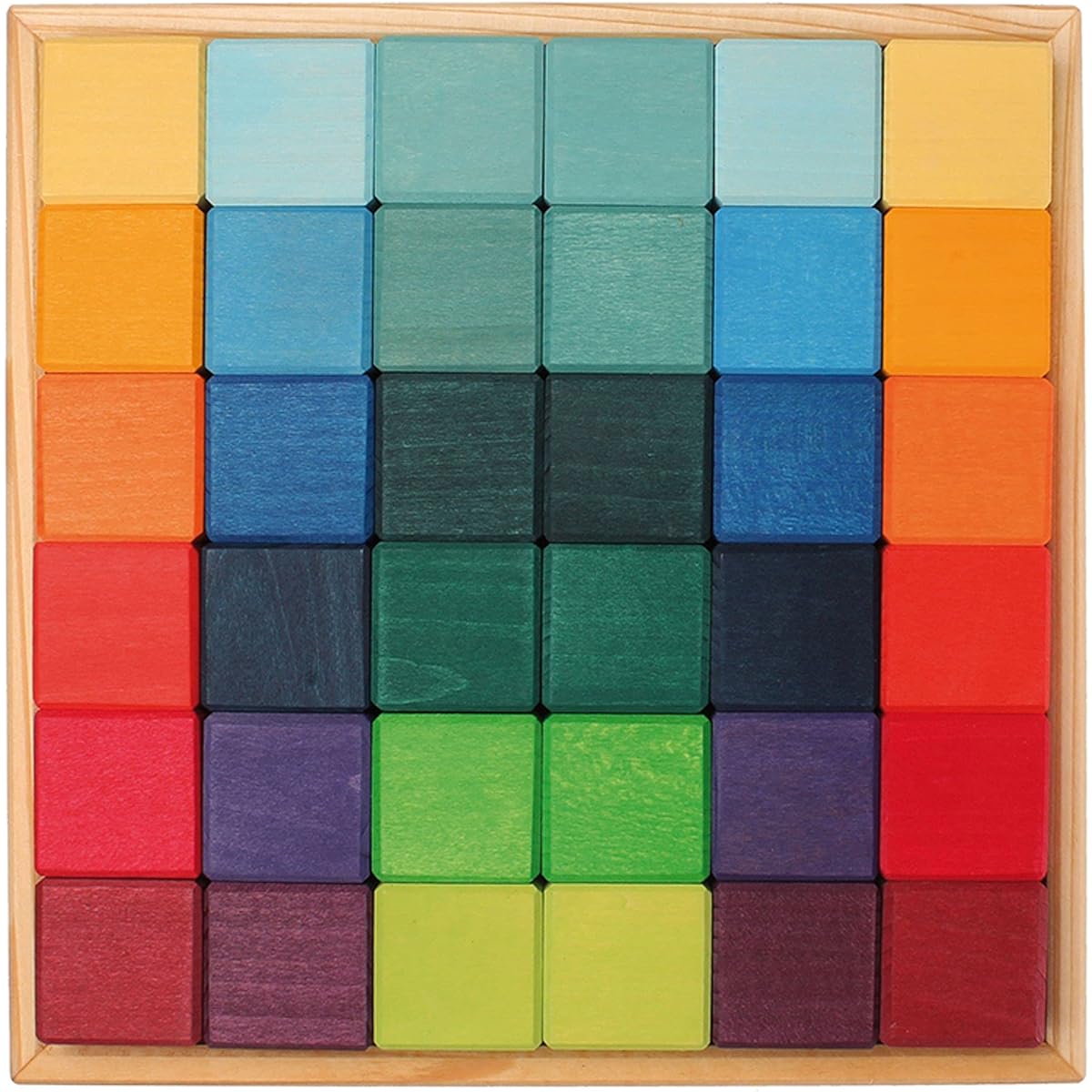 Rainbow Cube Small 36pcs (GM43110) [Grimms] [For ages 1 and up]