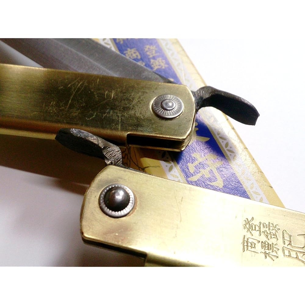 (Extra large, fire-forged black back + 0.2mm thick, fired stainless steel chrysanthemum washer) Higo Morisada Japanese-style knife folding Aogami Warikomi