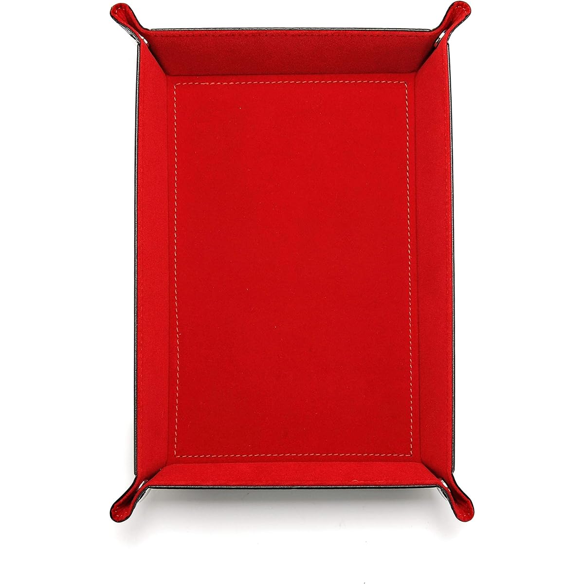 Harbor Loot Branded Red Dice Tray - Perfect Size 8.5 x 11.25" No Snap 6.5 x 9.5" - Designed by Gamers - Packs Flat, Protects Your Table, and Keeps Your Dice Down