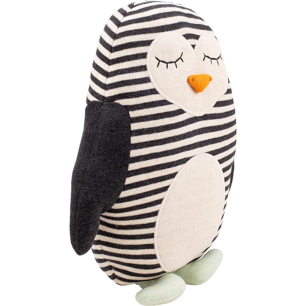 OYOY Stuffed Animal Knit Toy Animal Doll Baby Kids Gift From Denmark Europe Penguin Darling Cushion Penguin Pingo