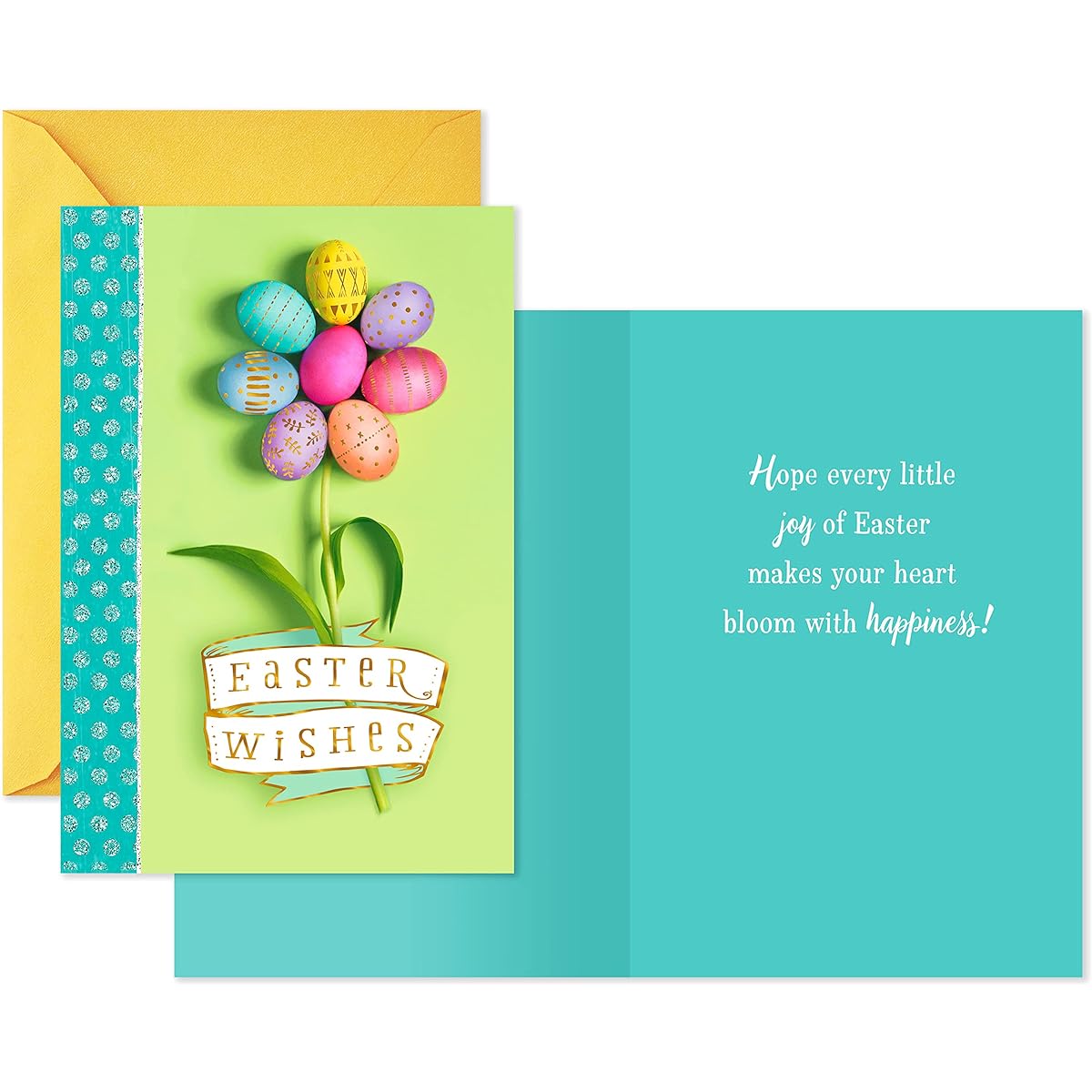 Hallmark Easter Card Pack - Easter Egg Flowers (4 Cards with Envelopes)