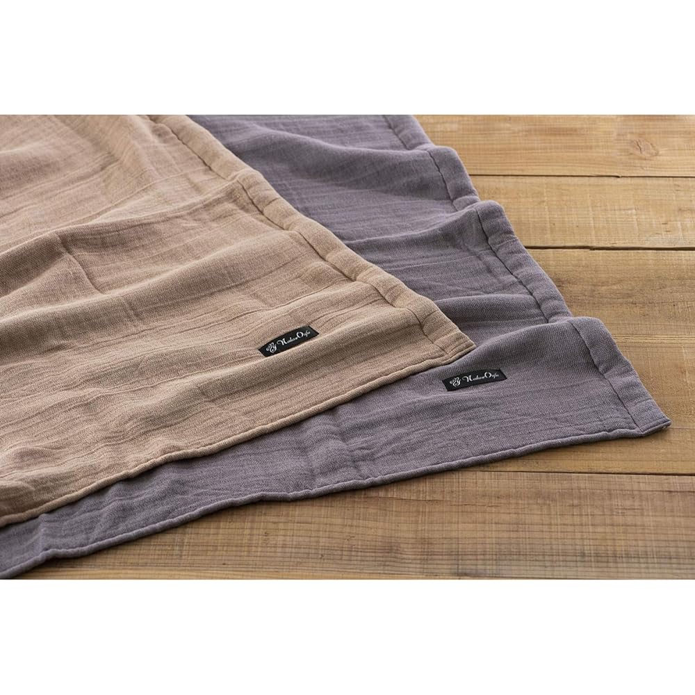 Mikawa Momen Six-ply Weave Gauze Blanket 140 x 190cm Gray Made in Japan
