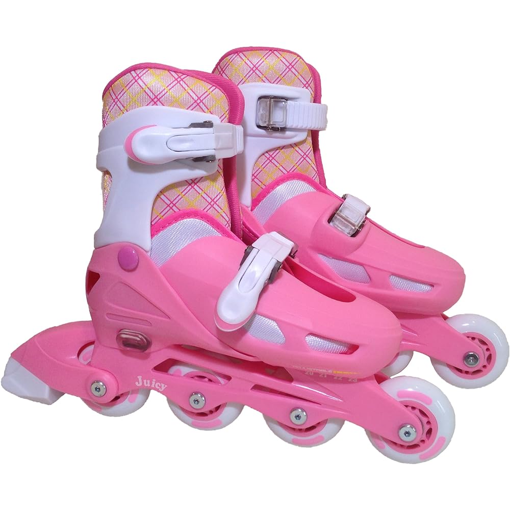 Touhou Kosan Junior Inline Skates & Helmet & Protector Combo Set KK-120 Pink S(18cm-20cm)