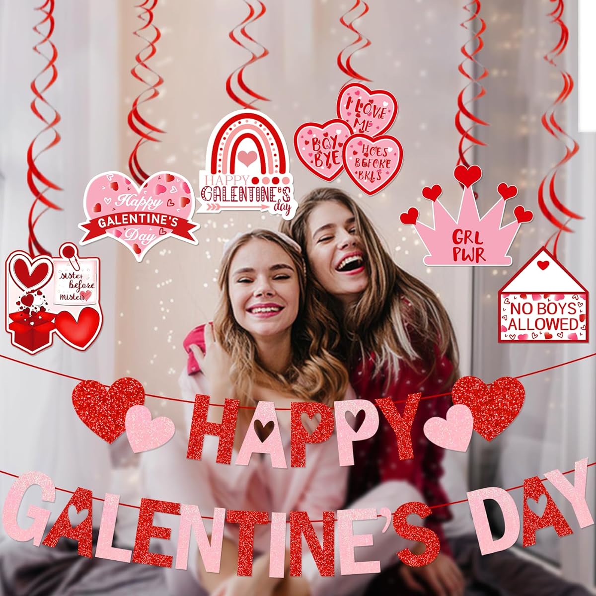 Happy Galentines Day Banner Galentines Day Decoration Happy Galentines Day Party Decoration Galentine's Day Party Decoration