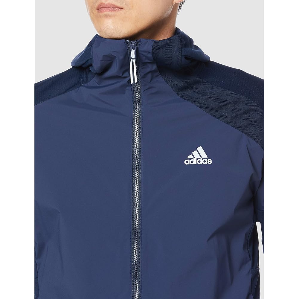 [Adidas Golf] Hoodie Fabric Mix Long Sleeve Full Zip Hoodie Men's 23090