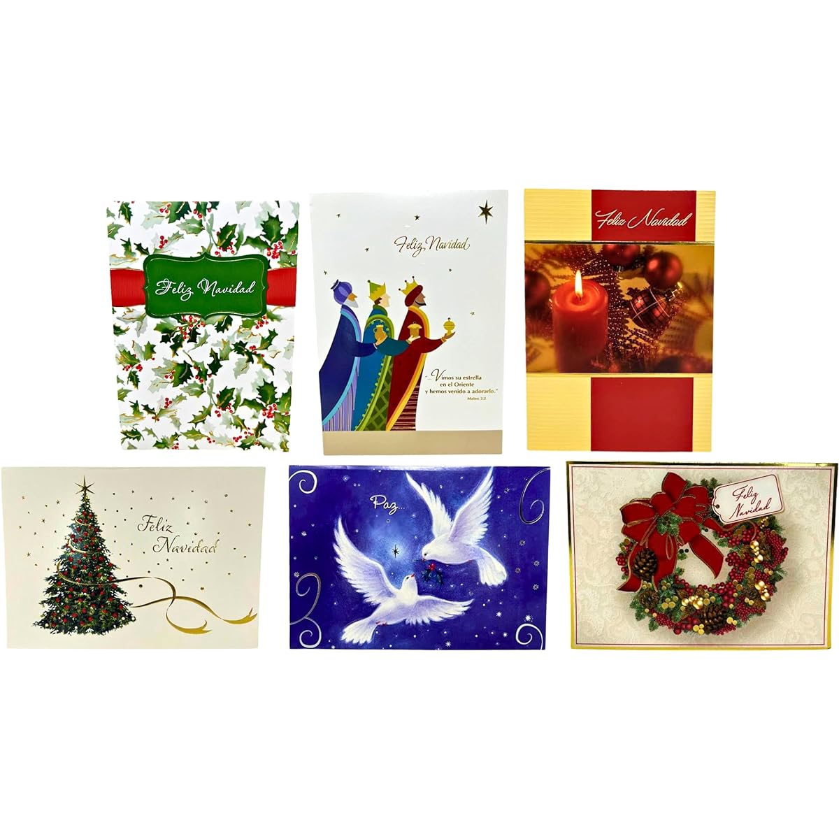 Spanish Christmas Holiday Boxed Cards Christmas Box Set Assortment 36 Cards with Envelopes and Notes 36 Cards Spanish Navideñas with Sobres and Sentimentals