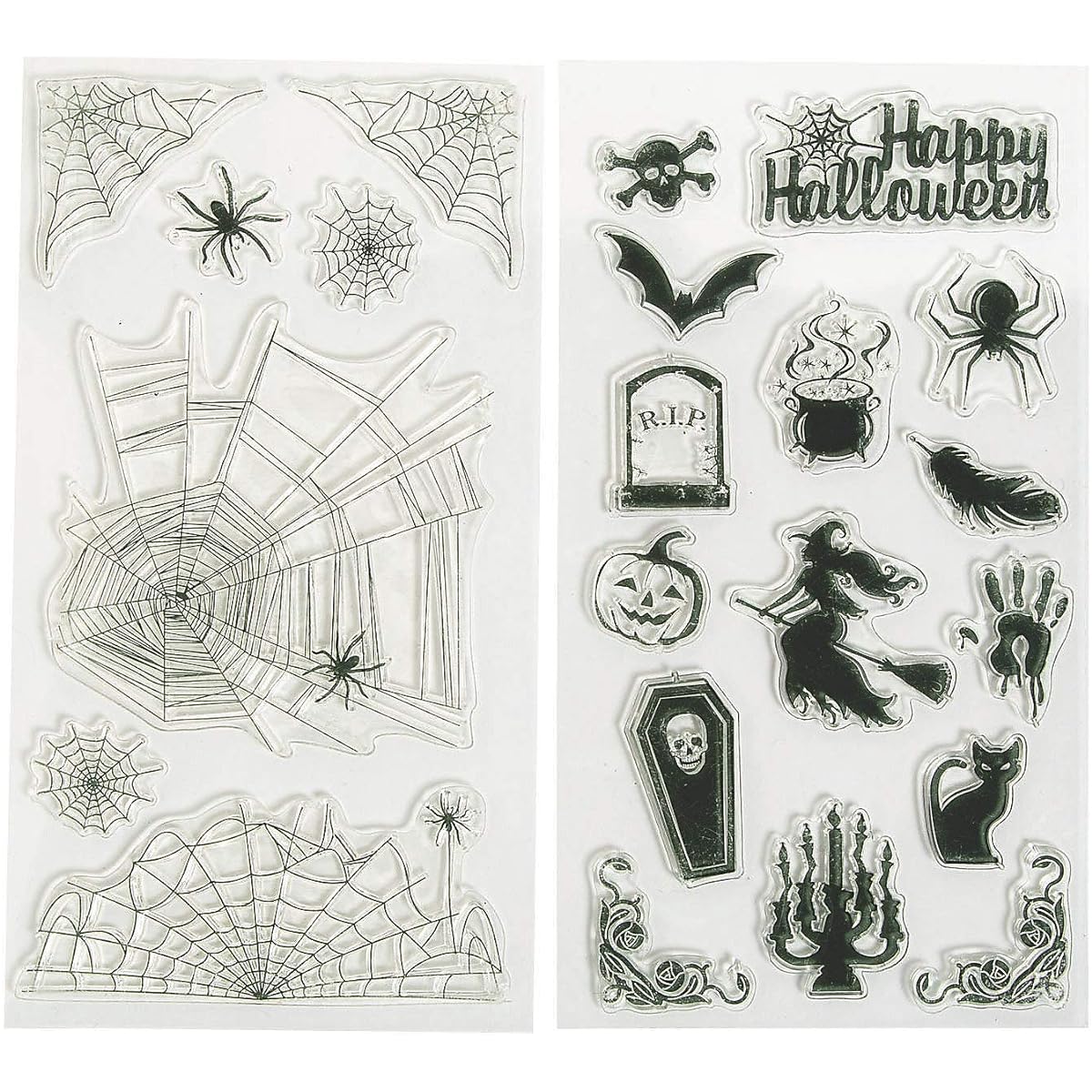 Clear Halloween Stamps - For crafts and fun home activities for kids.