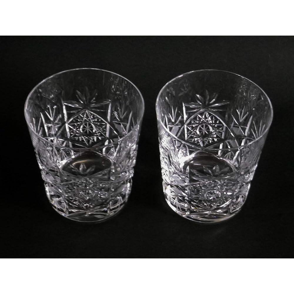 Bohemian Glass Hand Cut Whiskey Glass Set of 2 20A24/41448/260-2