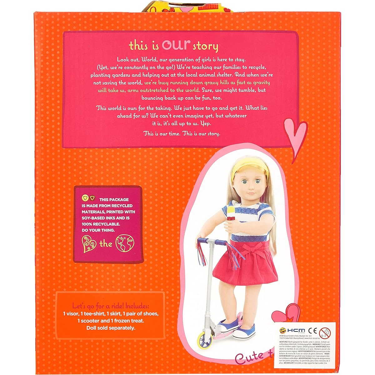 [Our Generation]Our Generation Cute to Scoot Deluxe Outfit with Scooter Accessory for 18Inch Dolls BD30200Z [Parallel Import]