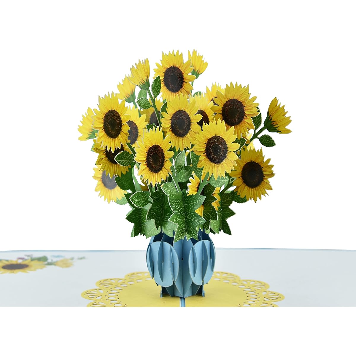 Sunflowers in a Vase Pop-up Birthday Card Mother's Day Card Flower Bouquet Card Summer Card "Thinking of you" Get Well Card Sympathy Card