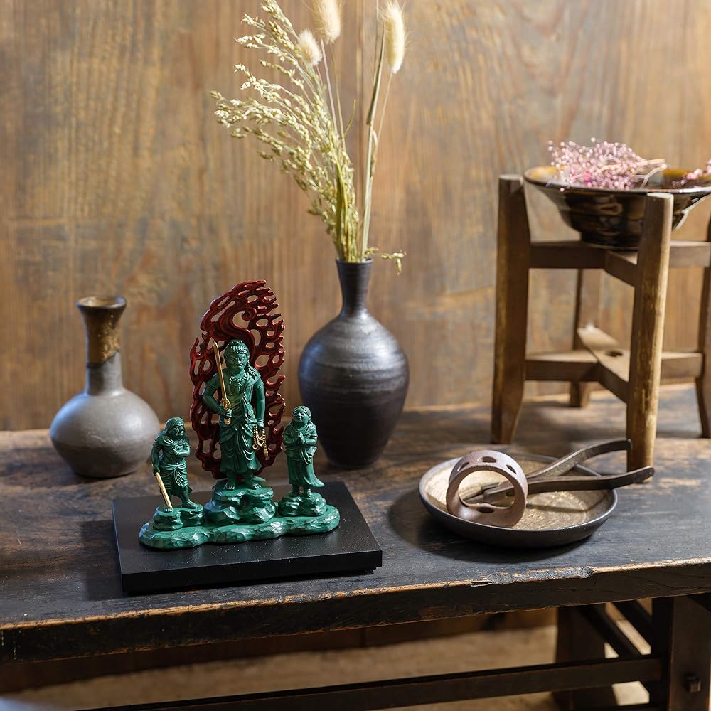 Buddha statue Doji Fudo Myoo 16cm (painted in bronze) Buddhist sculptor: Hideun Makita Original model ___ (born in the year of the Rooster) Zodiac guardian principal image Fudo Sanzon Takaoka bronze ware (Doji Fudo Myoo B)