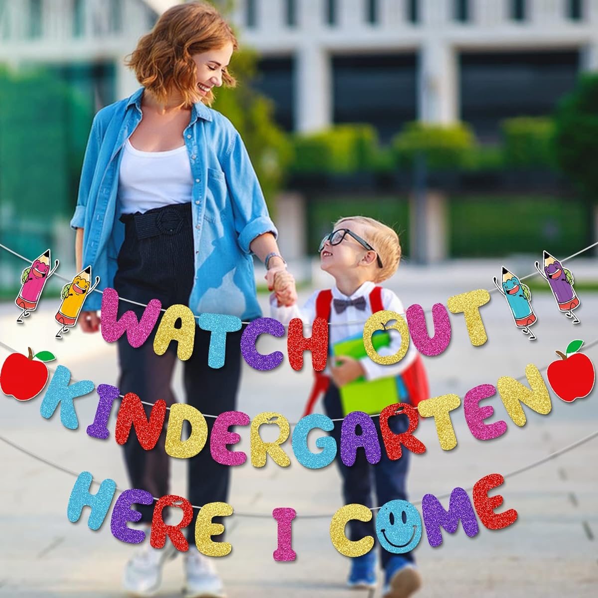 Watch Out Kindergarten Here I Come Banner Back to School Decorations Back to School Supplies First Day of Kindergarten Decorations Welcome to Kindergarten Decorations