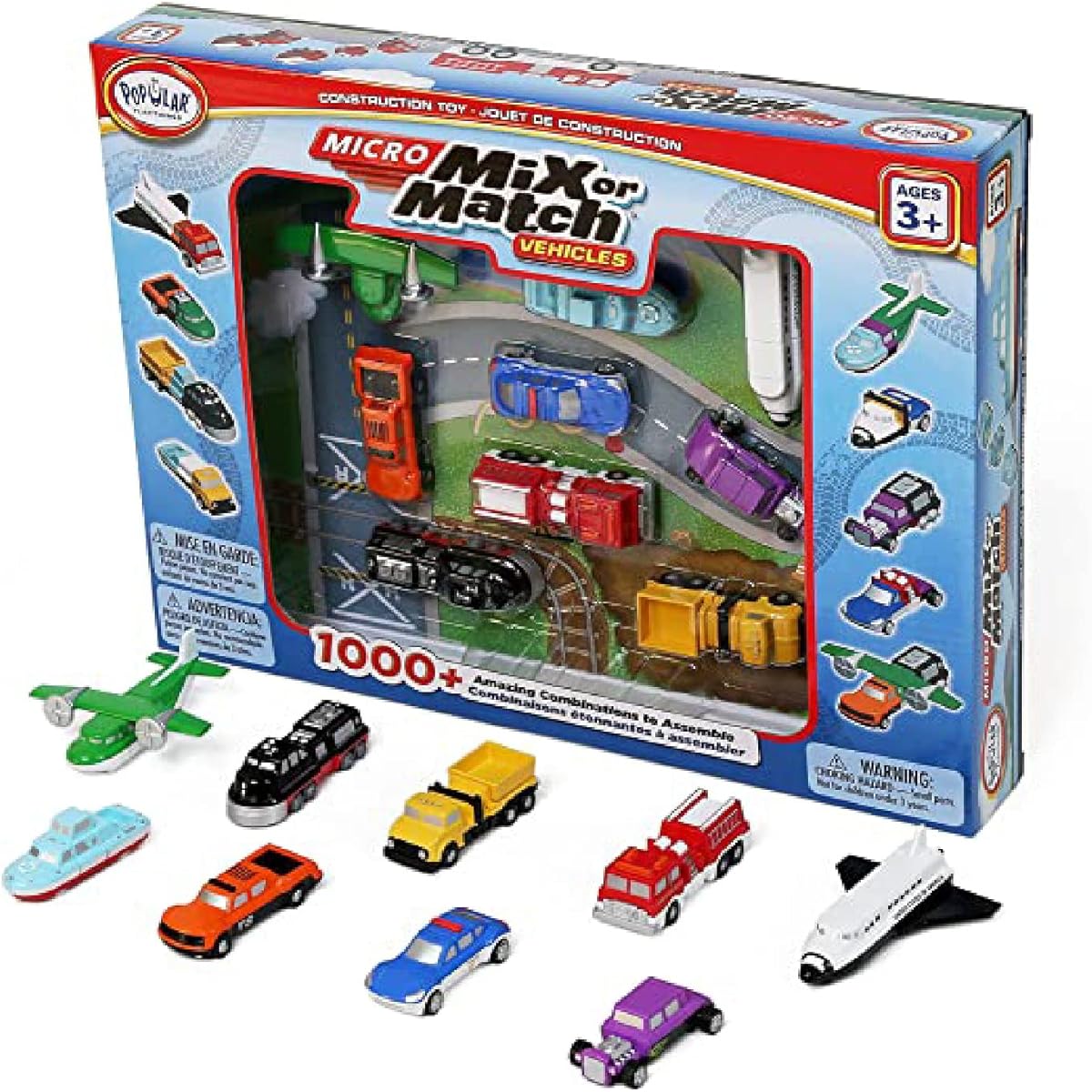 Popular PLAYTHINGS Vehicle Combination Snap Toy Playset Micro Vehicle
