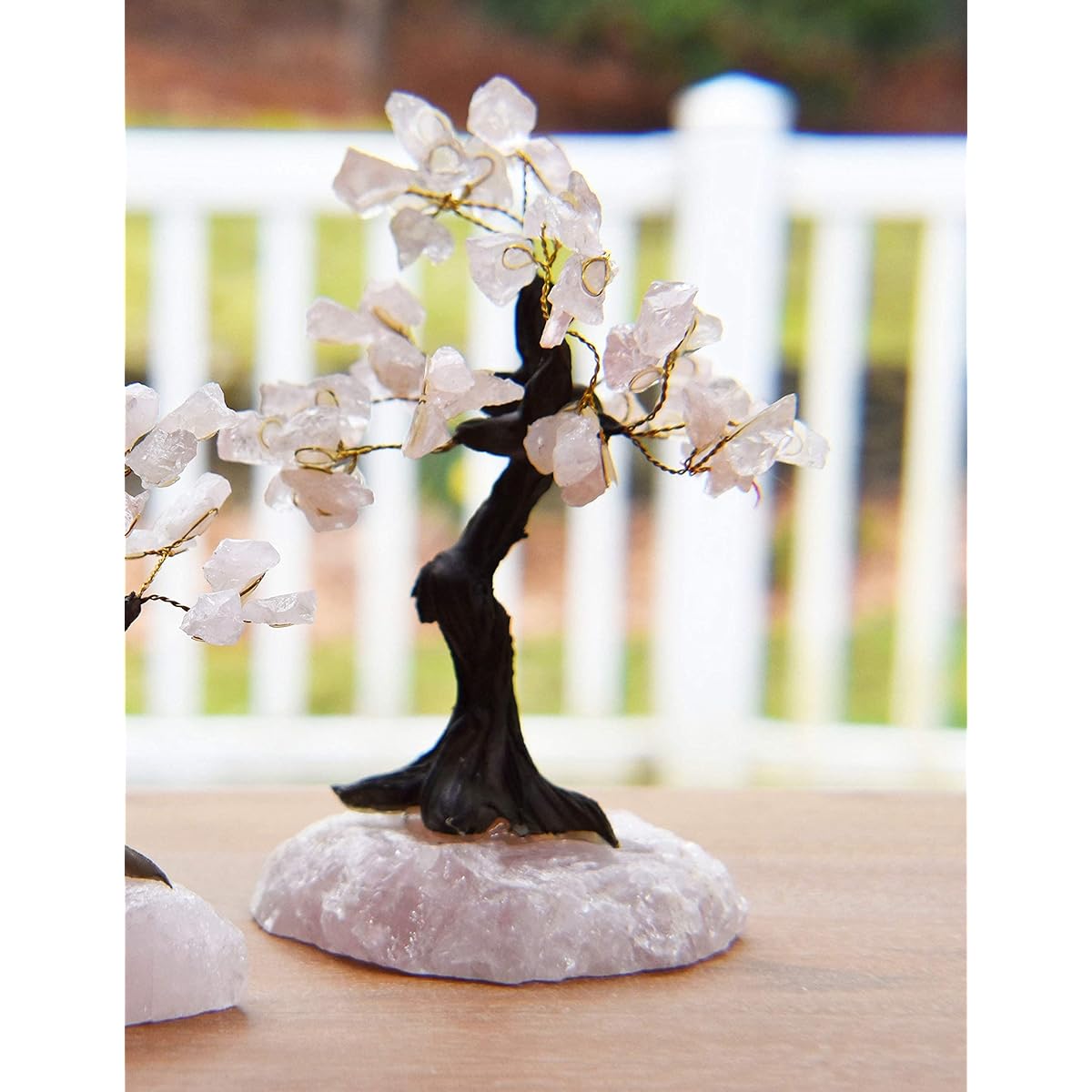 Natural Crystal Tree Decor, Desk Decor with Sodalite Chakra Stones, Gemstone Tree with Crystals and Healing Stones, Blue, Large, 7" Height - Nature Decorations