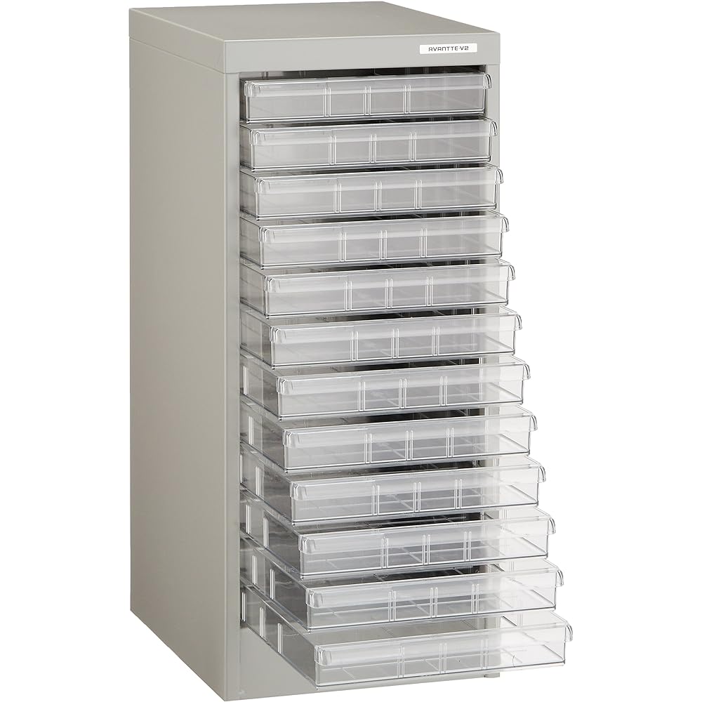 Nakabayashi Avante V2 Floor Case A4 Document Storage 12 Tiers Gray AF-12N