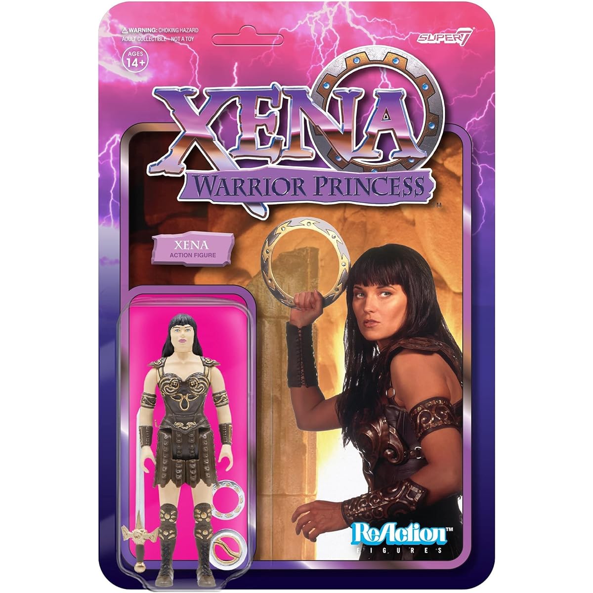 SUPER7 Xena Warrior Princess Xena Reaction Figure 3.75"