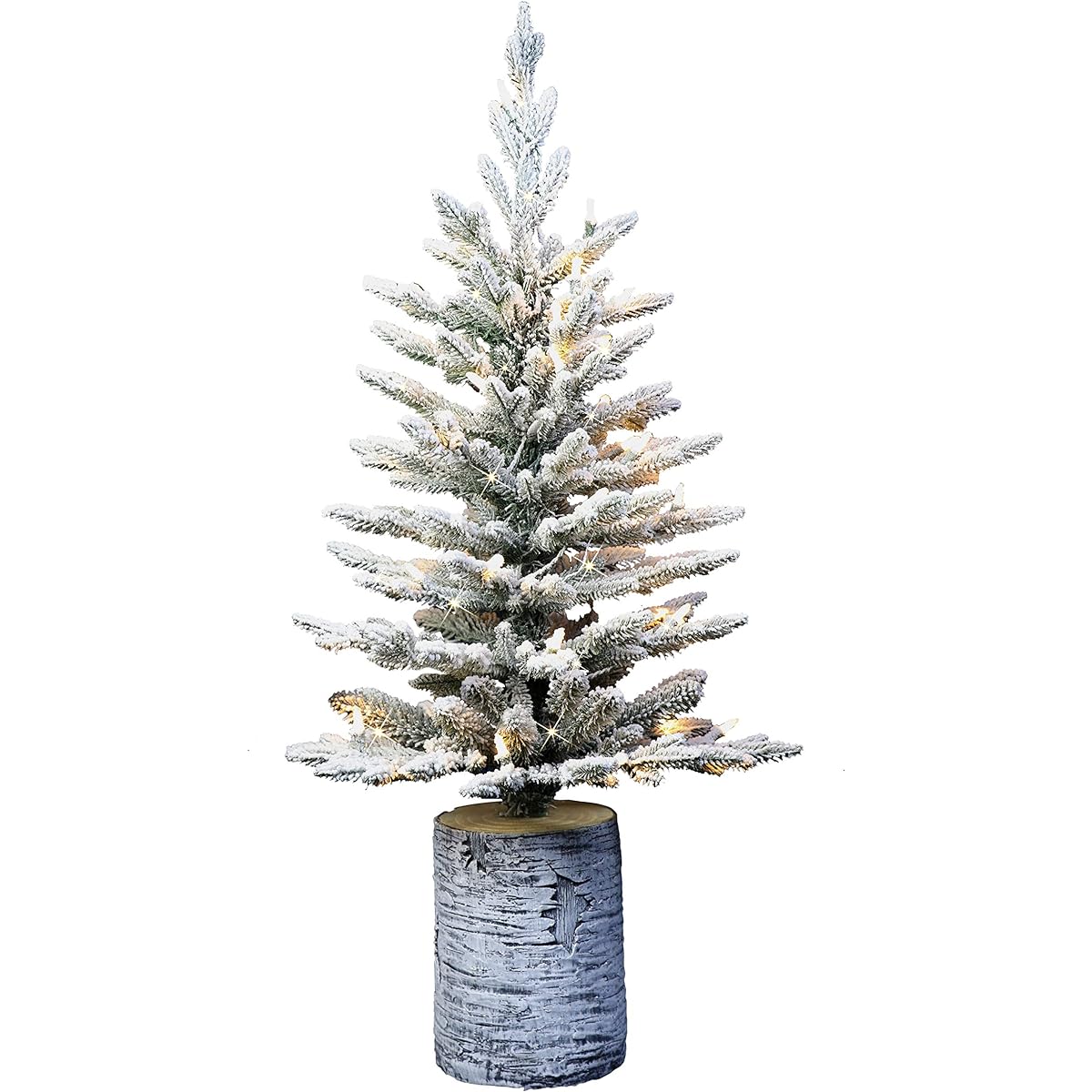 Puleo International Pre-Light Potted Arctic Fir Artificial Christmas Tree Green