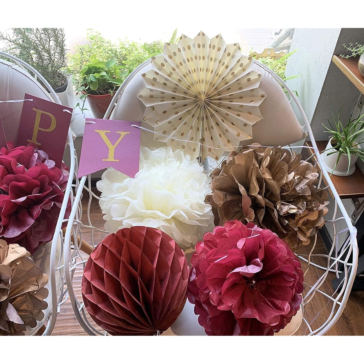 70th Birthday Decorations for Women Burgundy Rose Gold 70th Birthday Party Decorations Polka Dot Fan Happy 70th Birthday Party Decorations Fall Burgundy Rose Gold 70th Birthday Decorations Fall