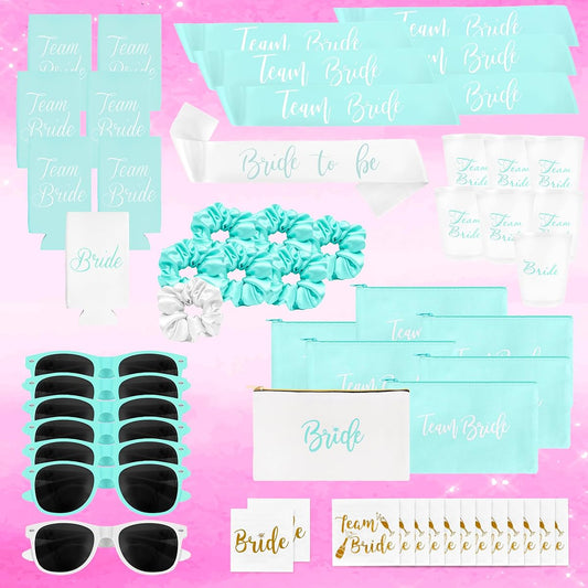 56 Pieces Bachelorette Party Favors, Bachelorette Party Decorations, Bachelorette Sash, Bachelorette Party Accessories, Bridal Shower Decorations, Bachelorette Decorations, Sunglasses, Scrunchies (Silver)