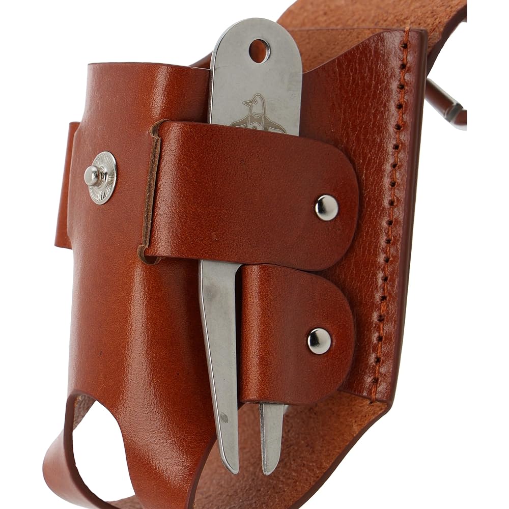 [Munsingwear] Ball Pouch Leather with Green Fork and Tee Present Golf MQBWJX60W Men's BG00 (Beige)