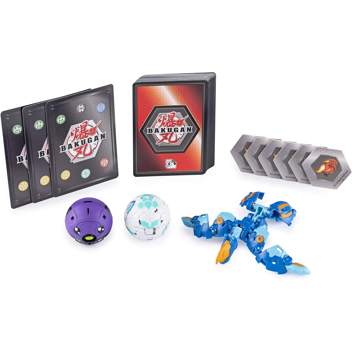 Bakugan Battle Brawlers Starter Set with Transforming Creatures Aquos Piravian for Ages 6 and Up
