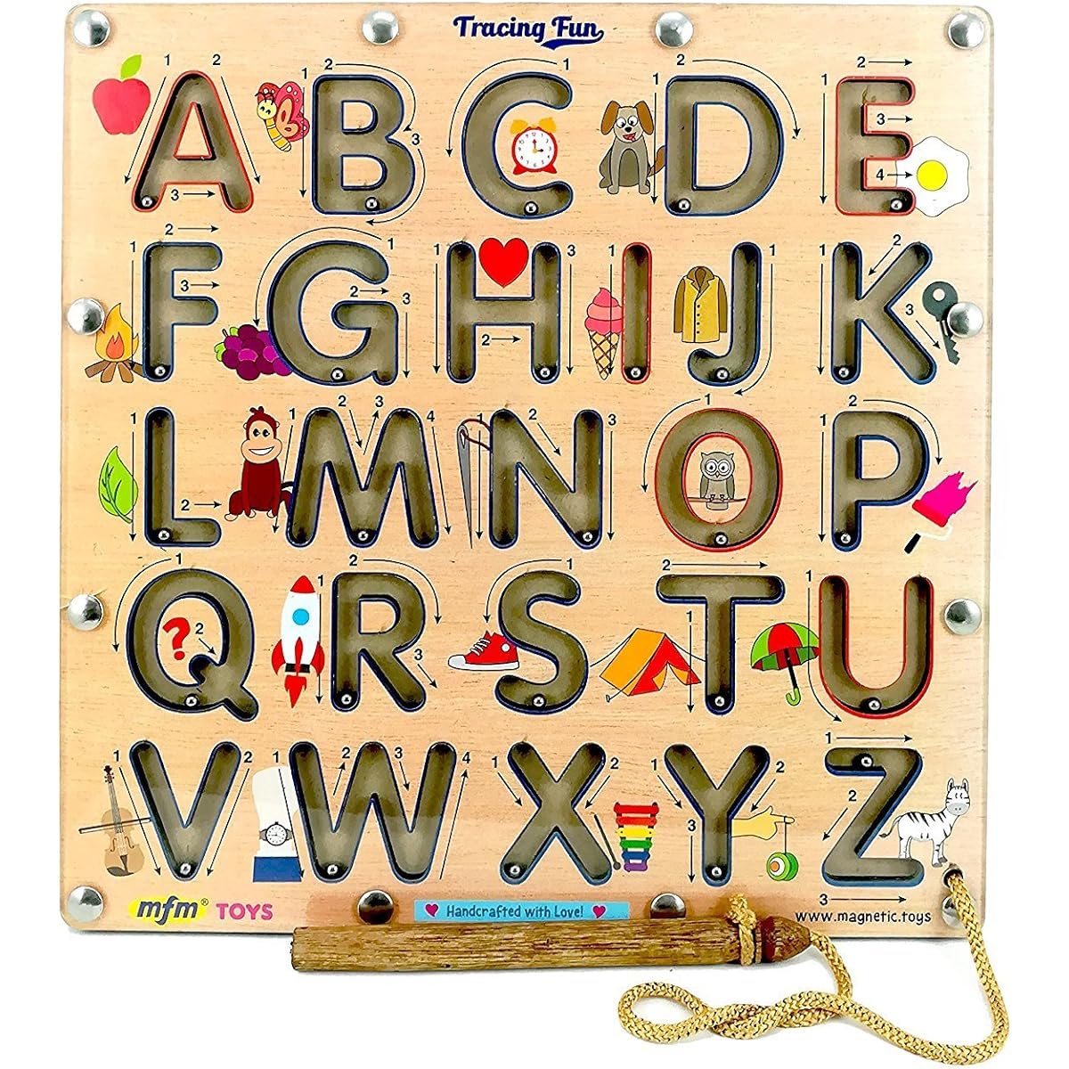 MFM TOYS Trace the Letter Game English Uppercase Alphabet